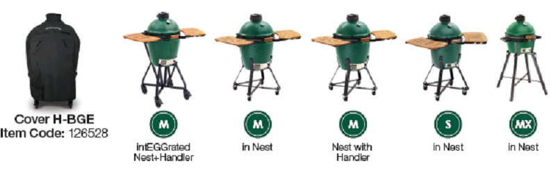 Big Green Egg cover - afdekhoes - voor intEGGrated NEST Small en Medium   -  Portable nest MX