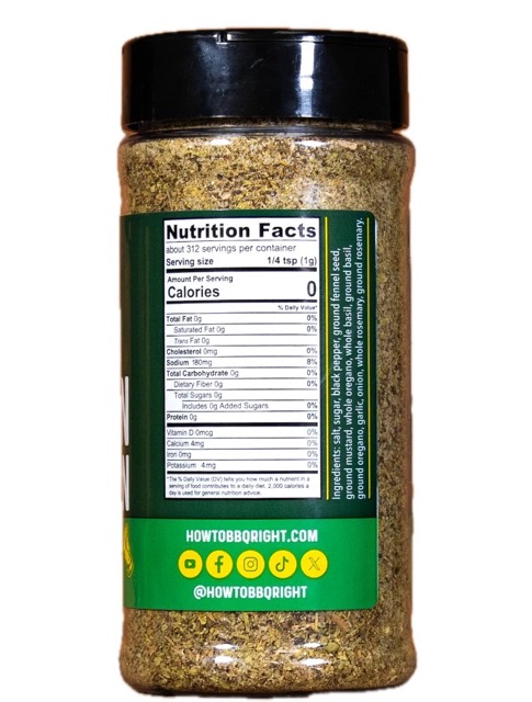 Malcom's Seasoning Italian Stallion (Killer Hogs) - 11,5 oz - 326 g