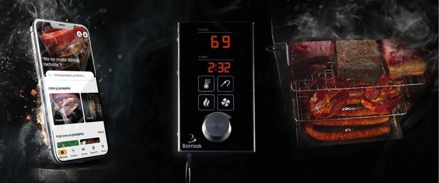 Borniak - Rookoven (RVS) Digitaal  met timer en WiFiT-150