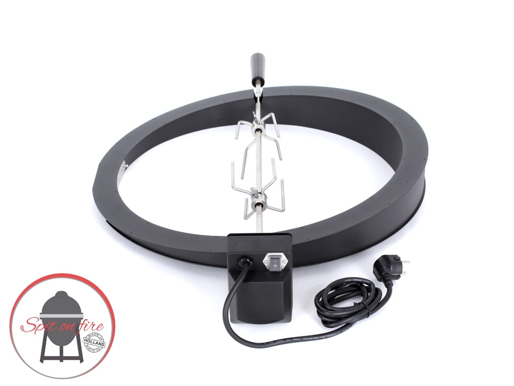 The Spit on Fire Kamado Rotisserie Ring - 23 inch